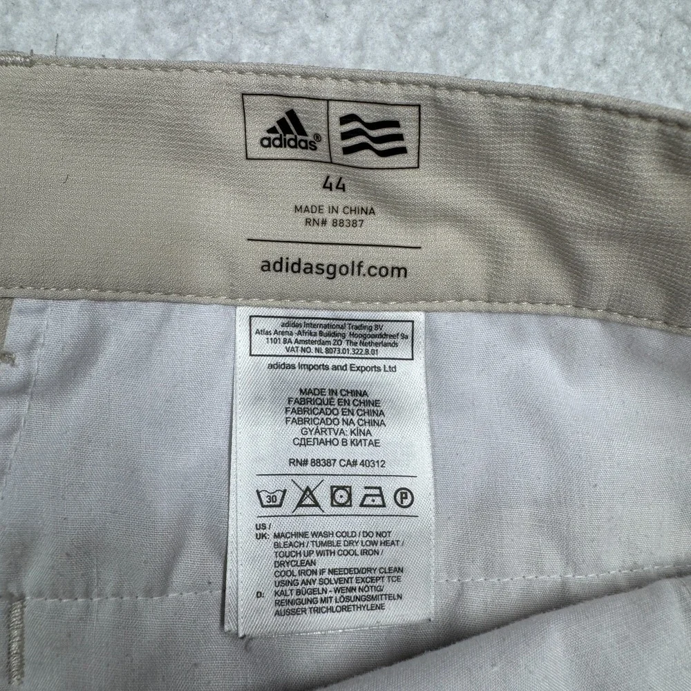 Adidas Khaki Golf Shorts Flat Front Beige Men's Size 44 11